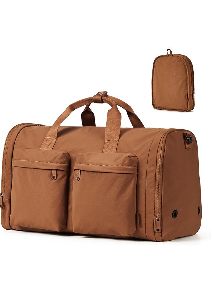 Auger Gym Bag Travel Duffel Bag Foldable Sports Luggage with Shoes Compartment Weekender Water-Resistant Workout bag for Men and Women Perfect for Gym Travel Short Trips - Image 1